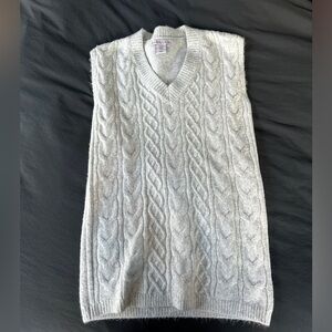Sincerely Jules Long Sweater Vest in Light Grey Size XS